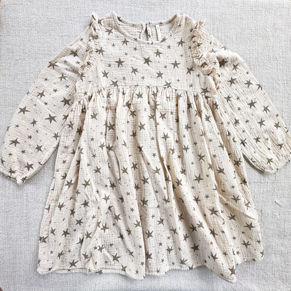 Rylee & Cru Cotton Muslin Star Print Piper Dress EUC 10/12
